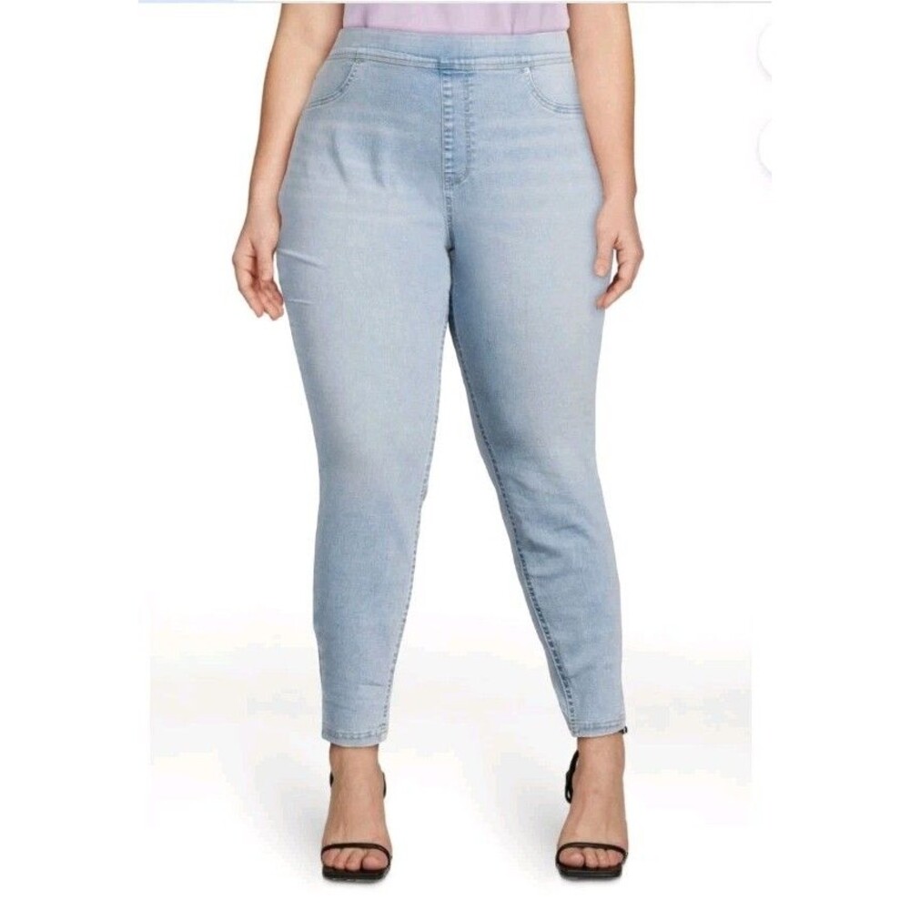 Terra & Sky Women's Pull-On Skinny Jegging Jeans, 28" Inseam, Size 3X 24W-26W - Picture 5 of 6
